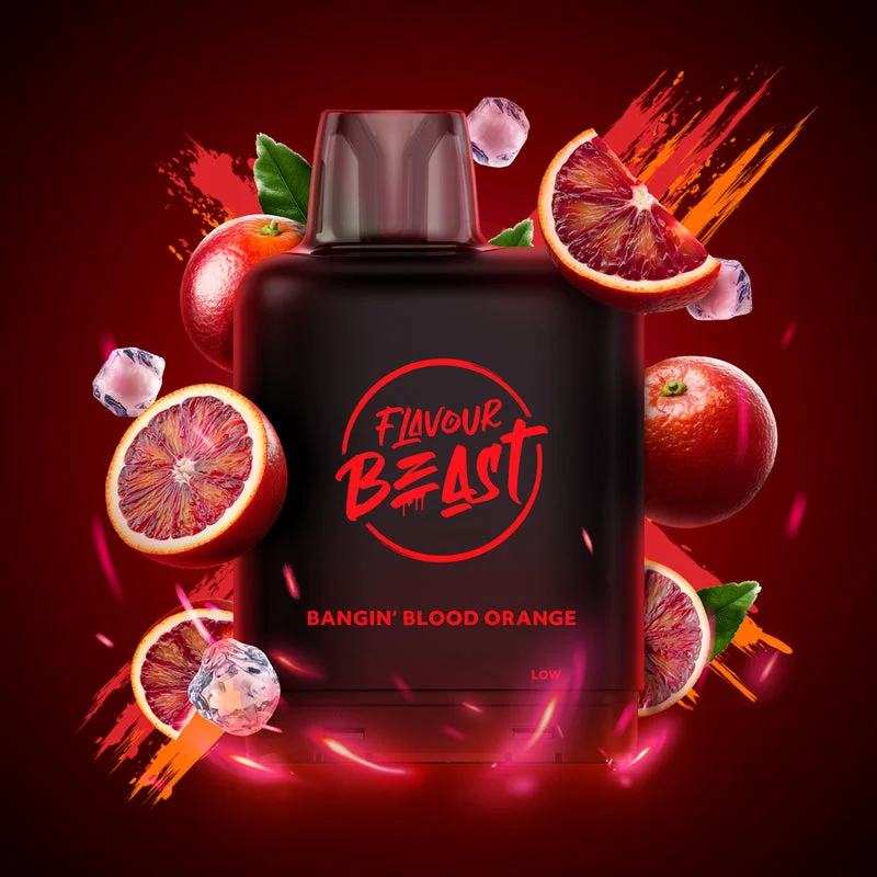 FLAVOUR BEAST X G2 ICED BANGIN BLOOD ORANGE ICED BANGIN BLOOD ORANGE FLAVOUR BEAST Pre-Filled Pods available at Puff N Pass Vapes in Abbotsford BC