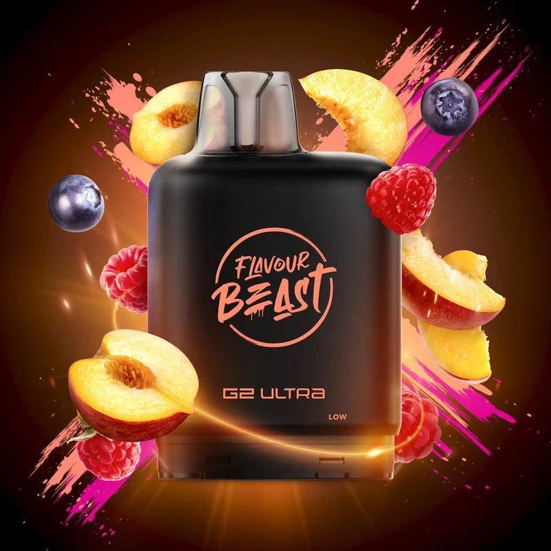 FLAVOUR BEAST X G2 PACKIN PEACH BERRY PACKIN PEACH BERRY FLAVOUR BEAST Pre-Filled Pods available at Puff N Pass Vapes in Abbotsford BC