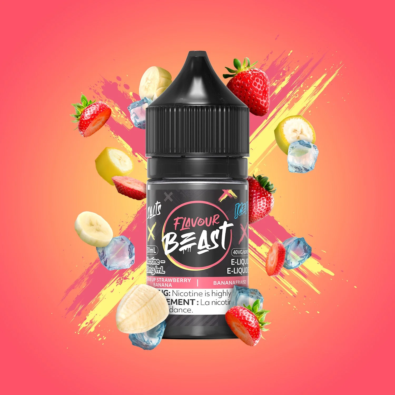 FLAVOUR BEAST 10MG ICED STR8 UP STRAWBERRY BANANA ICED STR8 UP STRAWBERRY BANANA FLAVOUR BEAST E-Liquids 0.1-10mg available at Puff N Pass Vapes in Abbotsford BC