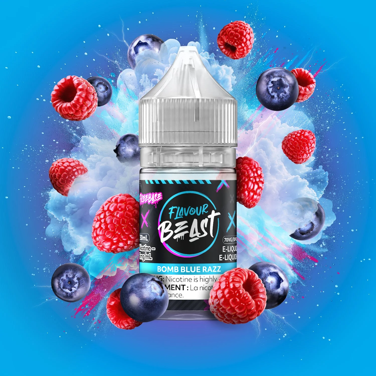 FLAVOUR BEAST 3MG BOMB BLUE RAZZ BOMB BLUE RAZZ FLAVOUR BEAST E-Liquids 0.1-10mg available at Puff N Pass Vapes in Abbotsford BC