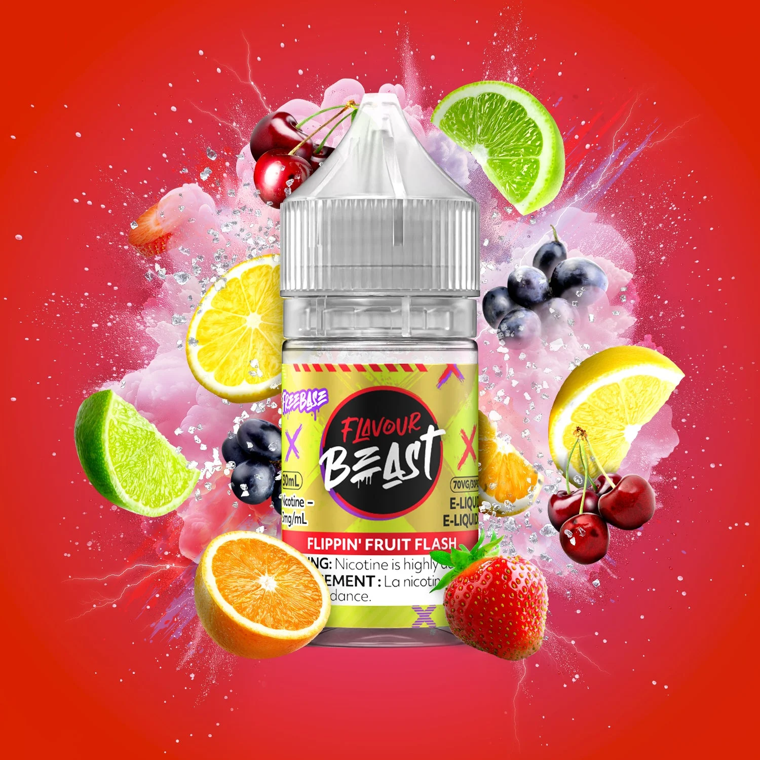 FLAVOUR BEAST 3MG FLIPPIN FRUIT FLASH FLIPPIN FRUIT FLASH FLAVOUR BEAST E-Liquids 0.1-10mg available at Puff N Pass Vapes in Abbotsford BC