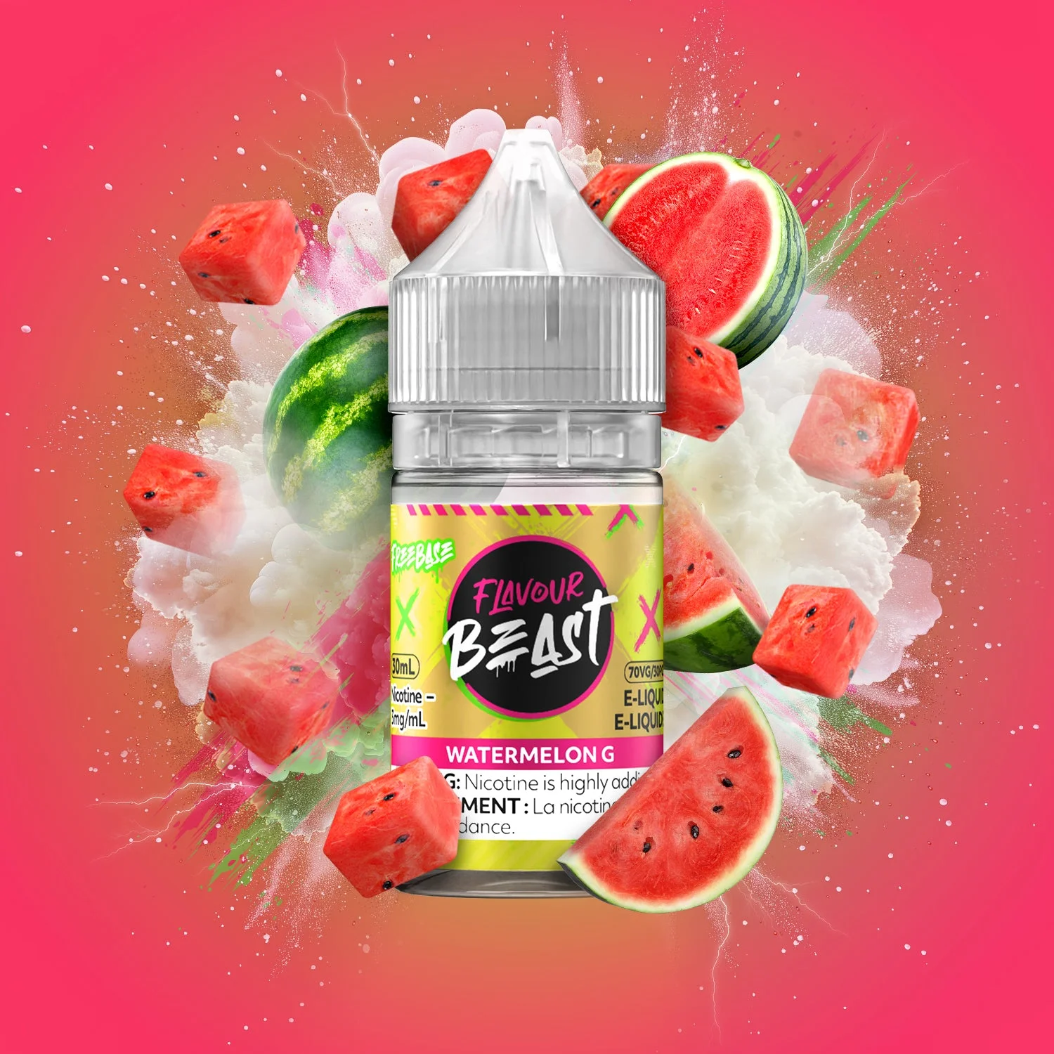 FLAVOUR BEAST 3MG WATERMELON G WATERMELON G FLAVOUR BEAST E-Liquids 0.1-10mg available at Puff N Pass Vapes in Abbotsford BC