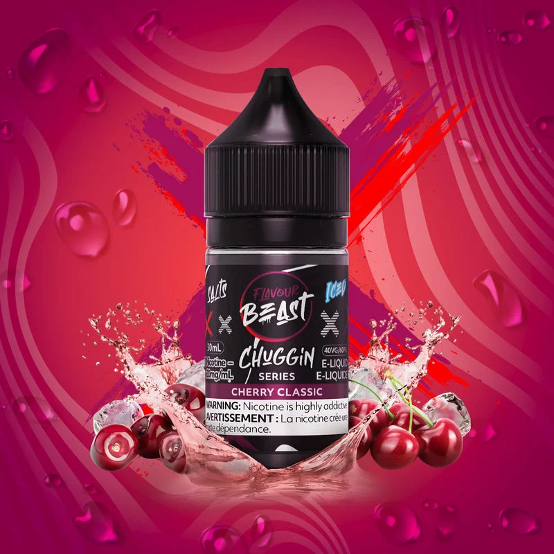 FLAVOUR BEAST 20MG CHUGGIN CHERRY CLASSIC ICED CHUGGIN CHERRY CLASSIC ICED FLAVOUR BEAST E-Liquids 12-20mg available at Puff N Pass Vapes in Abbotsford BC