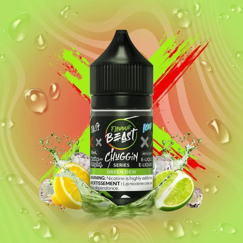 FLAVOUR BEAST 20MG CHUGGIN GREEN DEW ICED CHUGGIN GREEN DEW ICED FLAVOUR BEAST E-Liquids 12-20mg available at Puff N Pass Vapes in Abbotsford BC