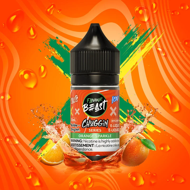 FLAVOUR BEAST 20MG CHUGGIN ORANGE SPARKLE ICED CHUGGIN ORANGE SPARKLE ICED FLAVOUR BEAST E-Liquids 12-20mg available at Puff N Pass Vapes in Abbotsford BC