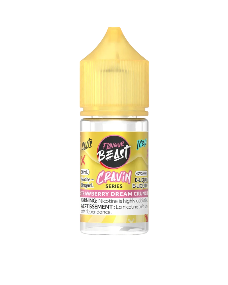 FLAVOUR BEAST 20MG CRAVIN ICED STRAWBERRY DREAM CRUNCH CRAVIN ICED STRAWBERRY DREAM CRUNCH FLAVOUR BEAST E-Liquids 12-20mg available at Puff N Pass Vapes in Abbotsford BC