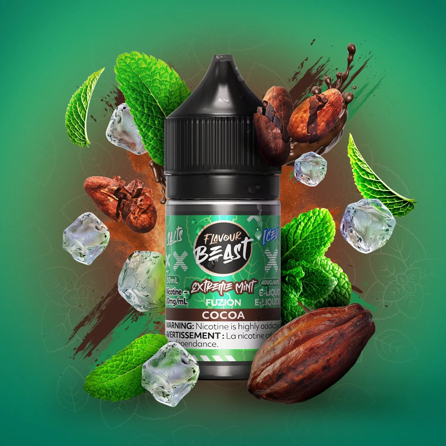 FLAVOUR BEAST 20MG FUZION EXTREME MINT ICED COCOA FUZION EXTREME MINT ICED COCOA FLAVOUR BEAST E-Liquids 12-20mg available at Puff N Pass Vapes in Abbotsford BC