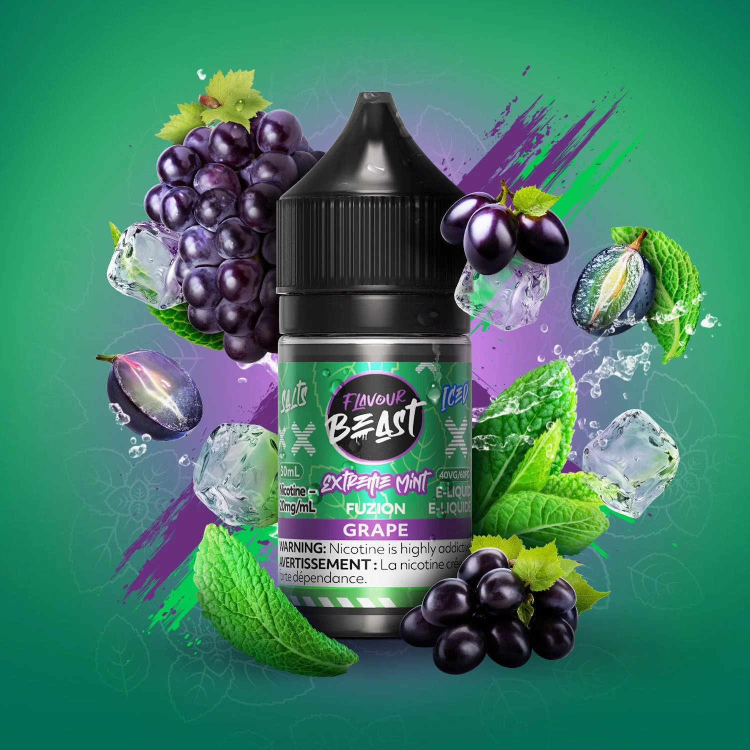 FLAVOUR BEAST 20MG FUZION EXTREME MINT ICED GRAPE FUZION EXTREME MINT ICED GRAPE FLAVOUR BEAST E-Liquids 12-20mg available at Puff N Pass Vapes in Abbotsford BC