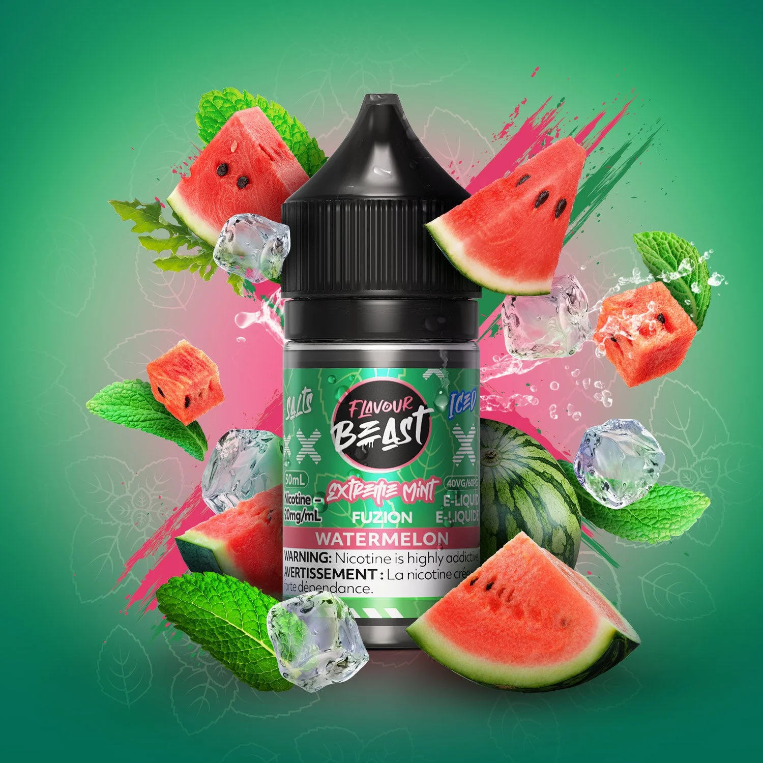 FLAVOUR BEAST 20MG FUZION EXTREME MINT ICED WATERMELON FUZION EXTREME MINT ICED WATERMELON FLAVOUR BEAST E-Liquids 12-20mg available at Puff N Pass Vapes in Abbotsford BC