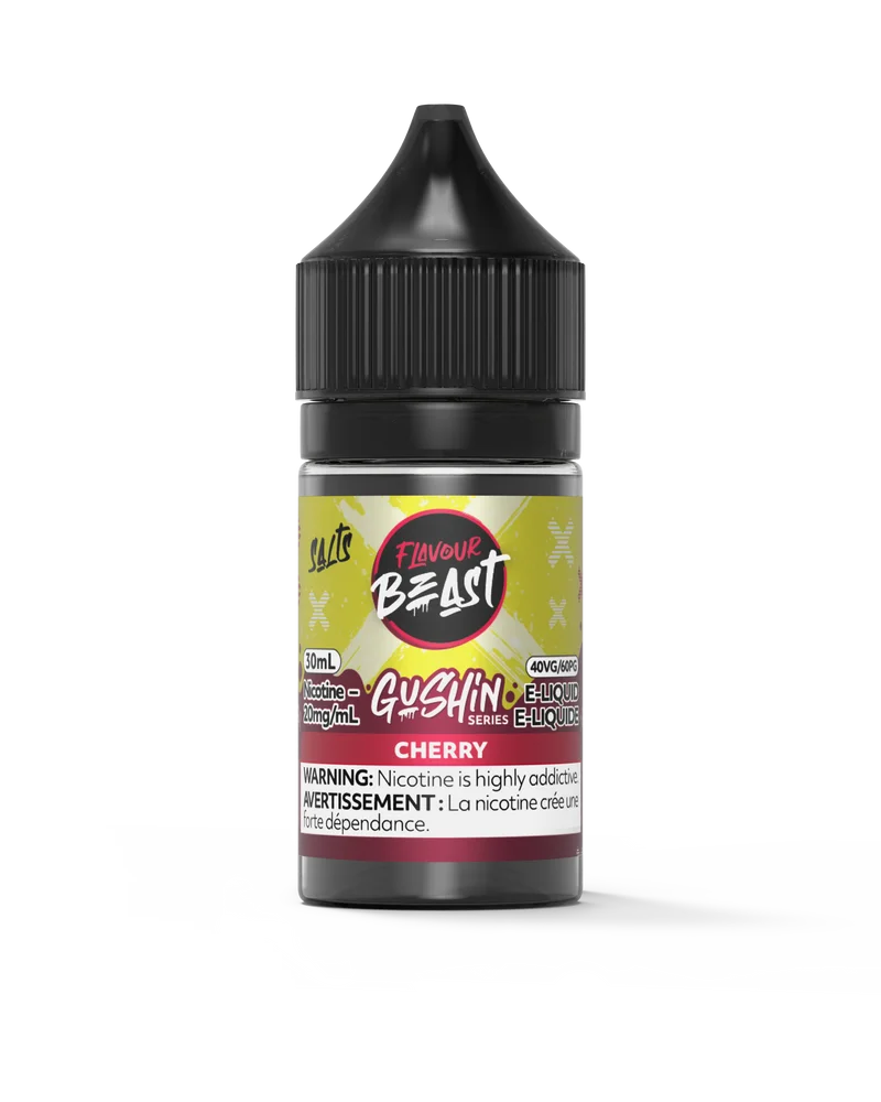 FLAVOUR BEAST 20MG GUSHIN CHERRY GUSHIN CHERRY FLAVOUR BEAST E-Liquids 12-20mg available at Puff N Pass Vapes in Abbotsford BC
