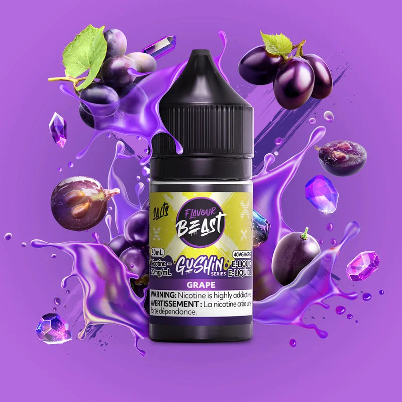 FLAVOUR BEAST 20MG GUSHIN GRAPE GUSHIN GRAPE FLAVOUR BEAST E-Liquids 12-20mg available at Puff N Pass Vapes in Abbotsford BC