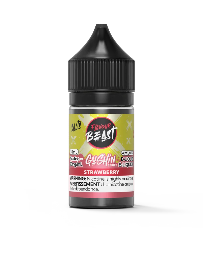 FLAVOUR BEAST 20MG GUSHIN STRAWBERRY GUSHIN STRAWBERRY FLAVOUR BEAST E-Liquids 12-20mg available at Puff N Pass Vapes in Abbotsford BC