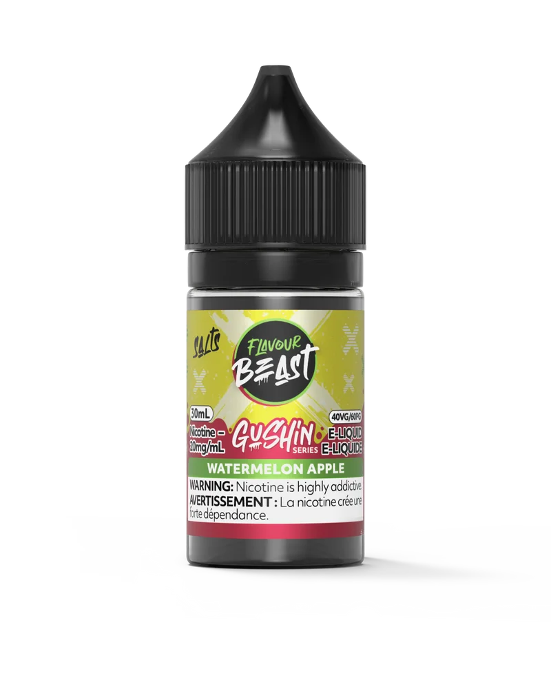 FLAVOUR BEAST 20MG GUSHIN WATERMELON APPLE GUSHIN WATERMELON APPLE FLAVOUR BEAST E-Liquids 12-20mg available at Puff N Pass Vapes in Abbotsford BC