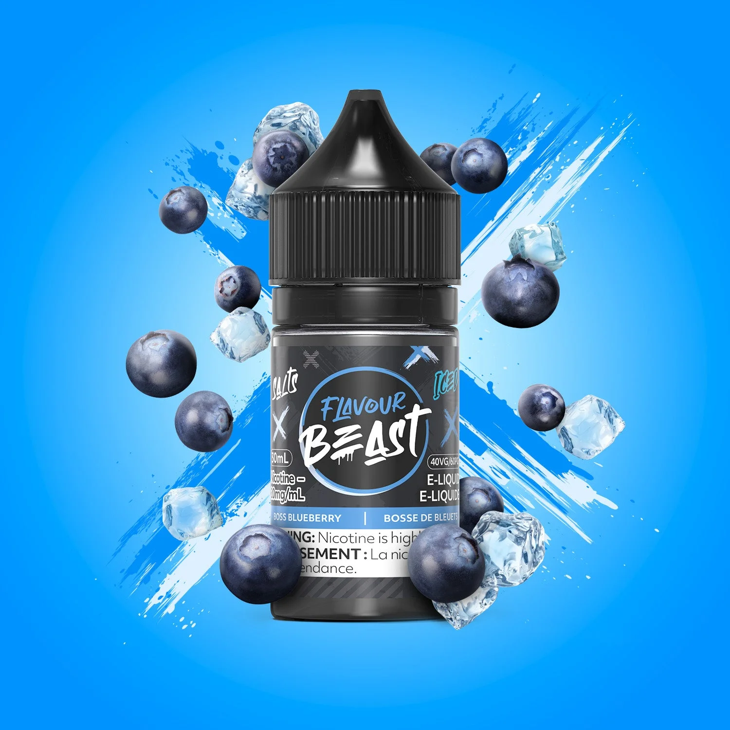 FLAVOUR BEAST 20MG ICED BOSS BLUEBERRY ICED BOSS BLUEBERRY FLAVOUR BEAST E-Liquids 12-20mg available at Puff N Pass Vapes in Abbotsford BC