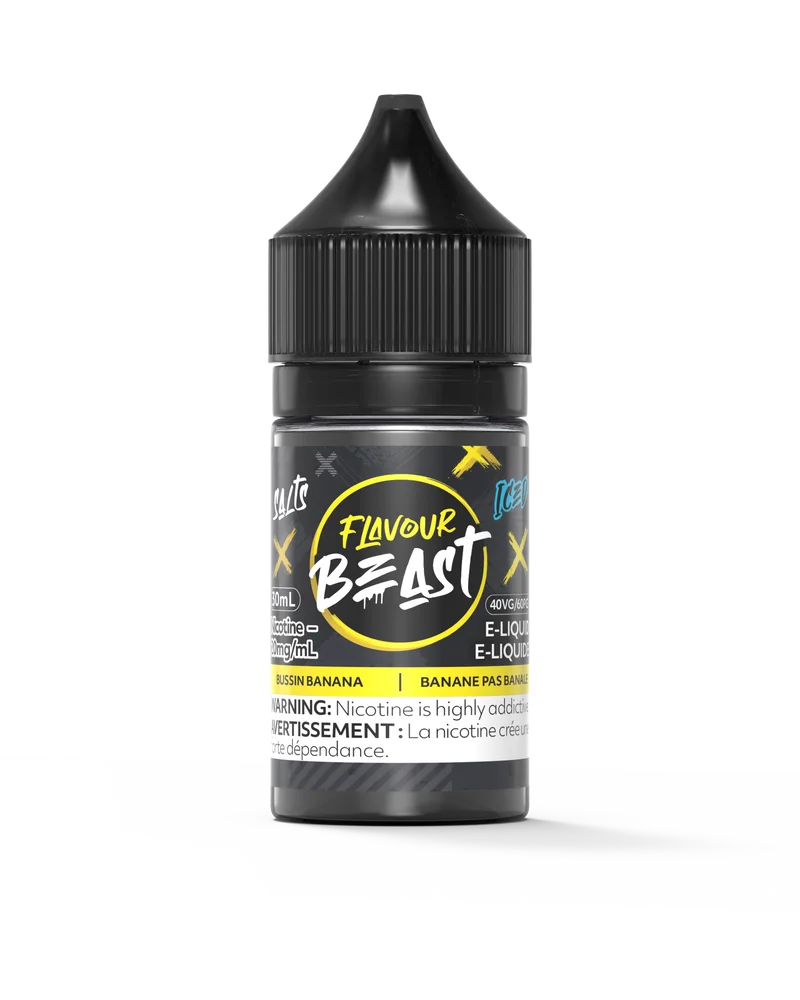 FLAVOUR BEAST 20MG ICED BUSSIN BANANA ICED BUSSIN BANANA FLAVOUR BEAST E-Liquids 12-20mg available at Puff N Pass Vapes in Abbotsford BC