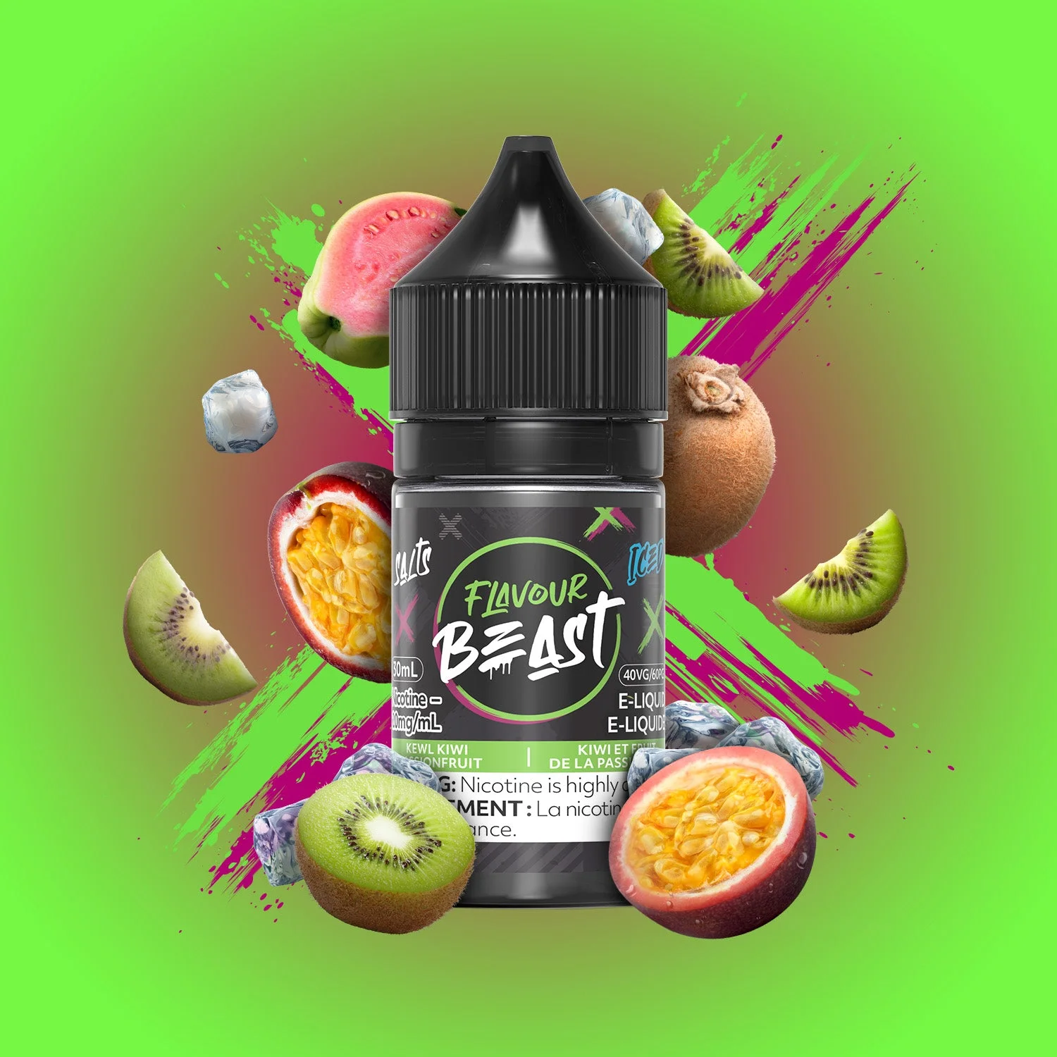 FLAVOUR BEAST 20MG ICED KEWL KIWI PASSIONFRUIT ICED KEWL KIWI PASSIONFRUIT FLAVOUR BEAST E-Liquids 12-20mg available at Puff N Pass Vapes in Abbotsford BC