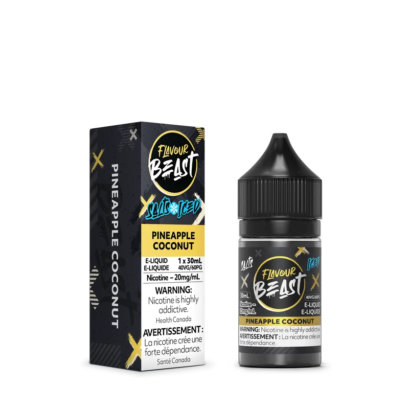 FLAVOUR BEAST 20MG ICED PINEAPPLE COCONUT ICED PINEAPPLE COCONUT FLAVOUR BEAST E-Liquids 12-20mg available at Puff N Pass Vapes in Abbotsford BC