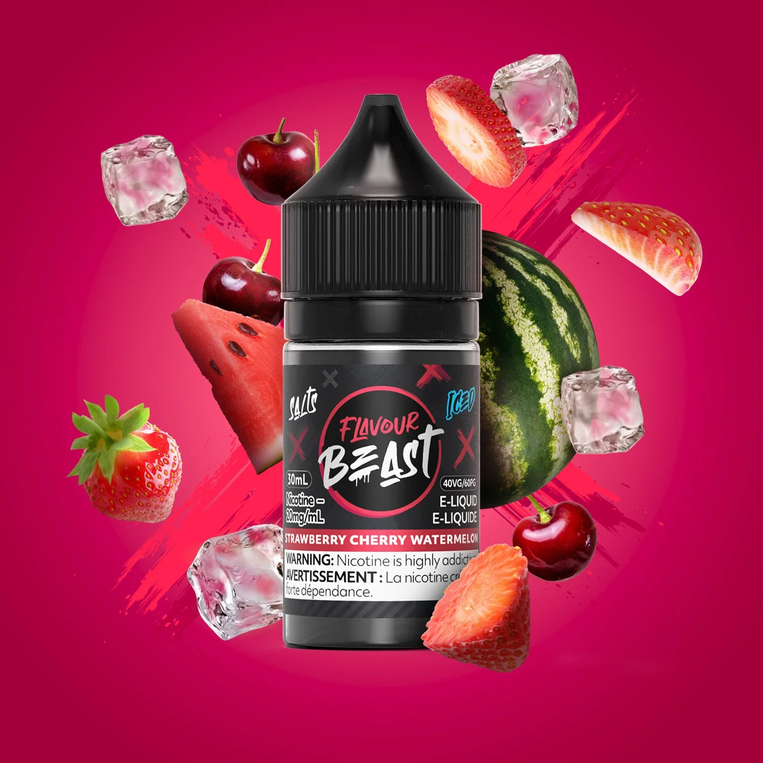 FLAVOUR BEAST 20MG ICED STRAWBERRY CHERRY WATERMELON ICED STRAWBERRY CHERRY WATERMELON FLAVOUR BEAST E-Liquids 12-20mg available at Puff N Pass Vapes in Abbotsford BC