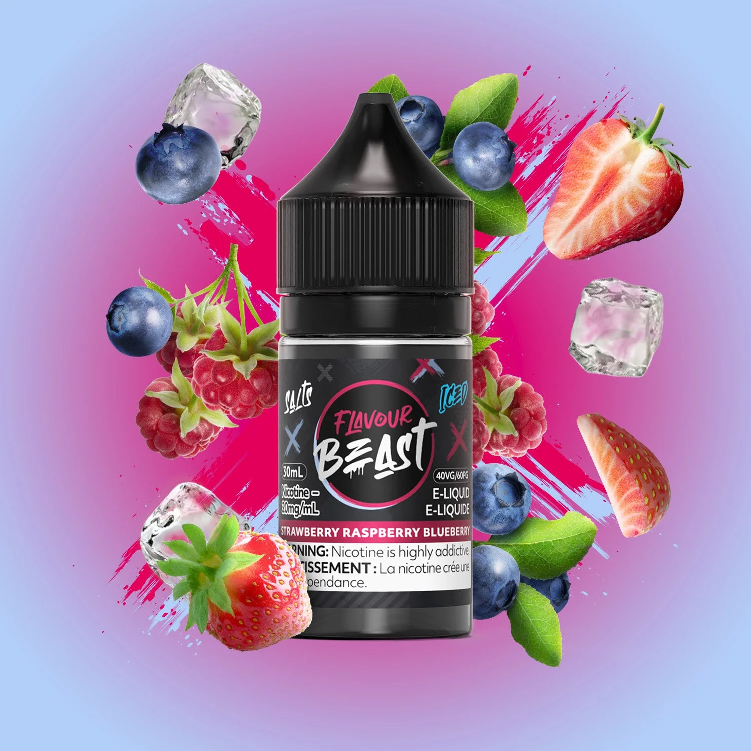 FLAVOUR BEAST 20MG ICED STRAWBERRY RASPBERRY BLUEBERRY ICED STRAWBERRY RASPBERRY BLUEBERRY FLAVOUR BEAST E-Liquids 12-20mg available at Puff N Pass Vapes in Abbotsford BC