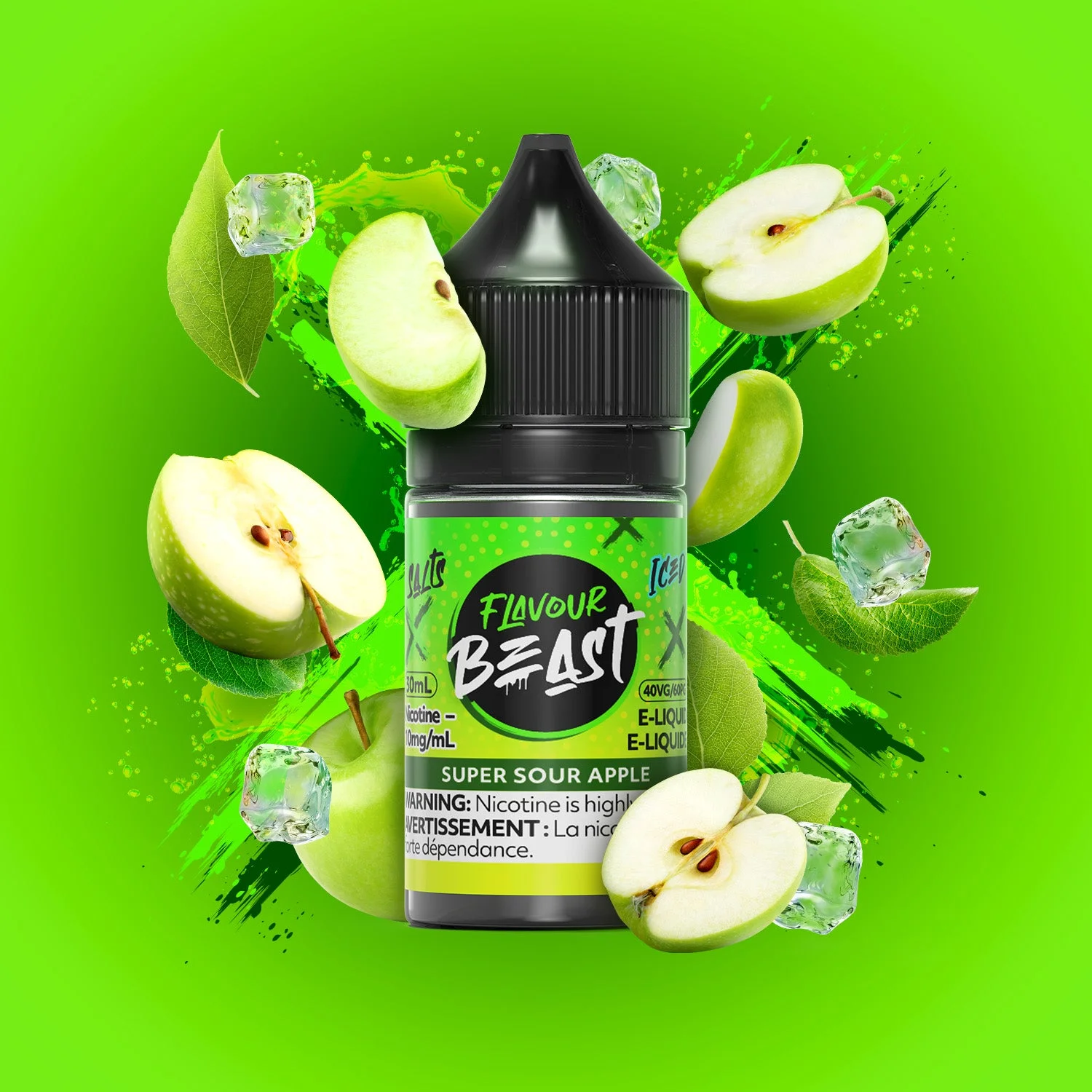 FLAVOUR BEAST 20MG ICED SUPER SOUR APPLE ICED SUPER SOUR APPLE FLAVOUR BEAST E-Liquids 12-20mg available at Puff N Pass Vapes in Abbotsford BC