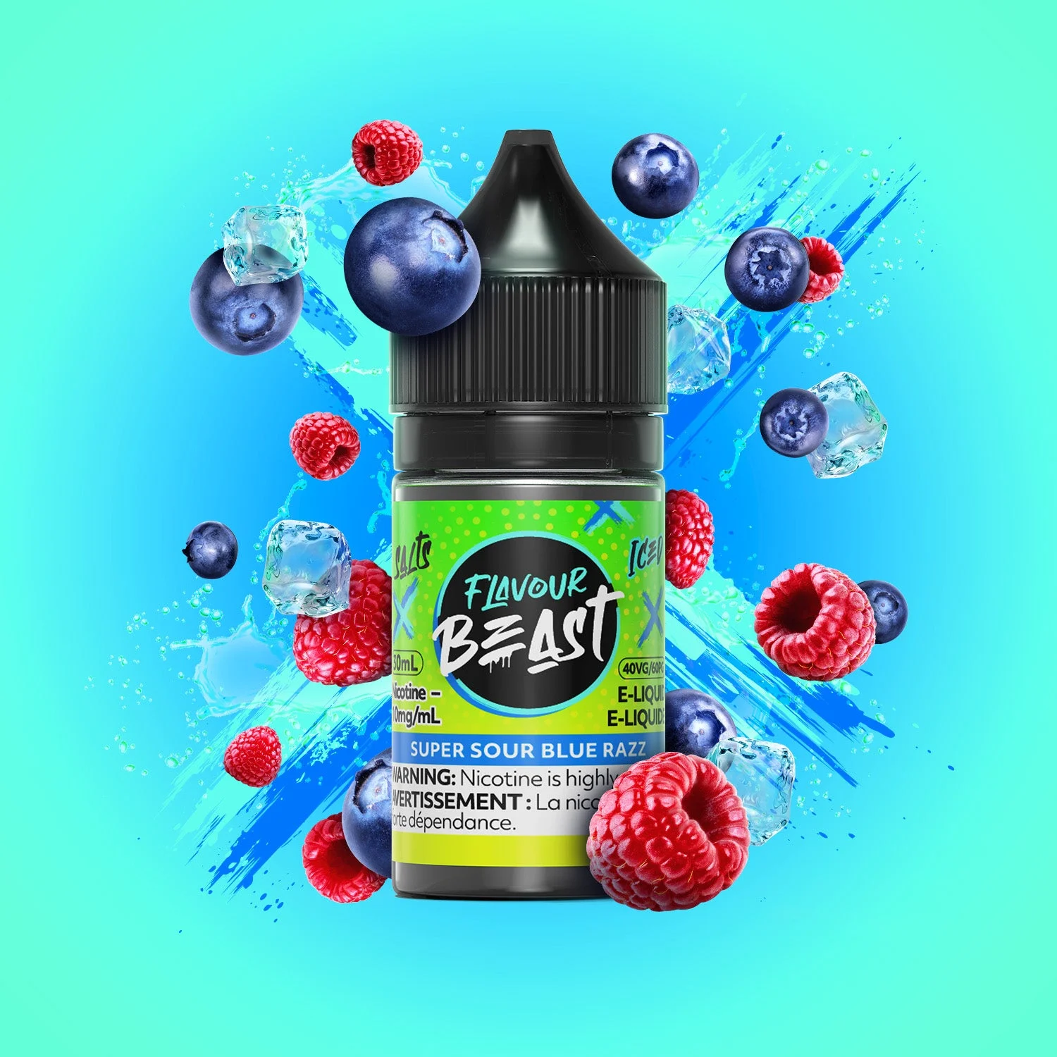 FLAVOUR BEAST 20MG ICED SUPER SOUR BLUE RAZZ ICED SUPER SOUR BLUE RAZZ FLAVOUR BEAST E-Liquids 12-20mg available at Puff N Pass Vapes in Abbotsford BC