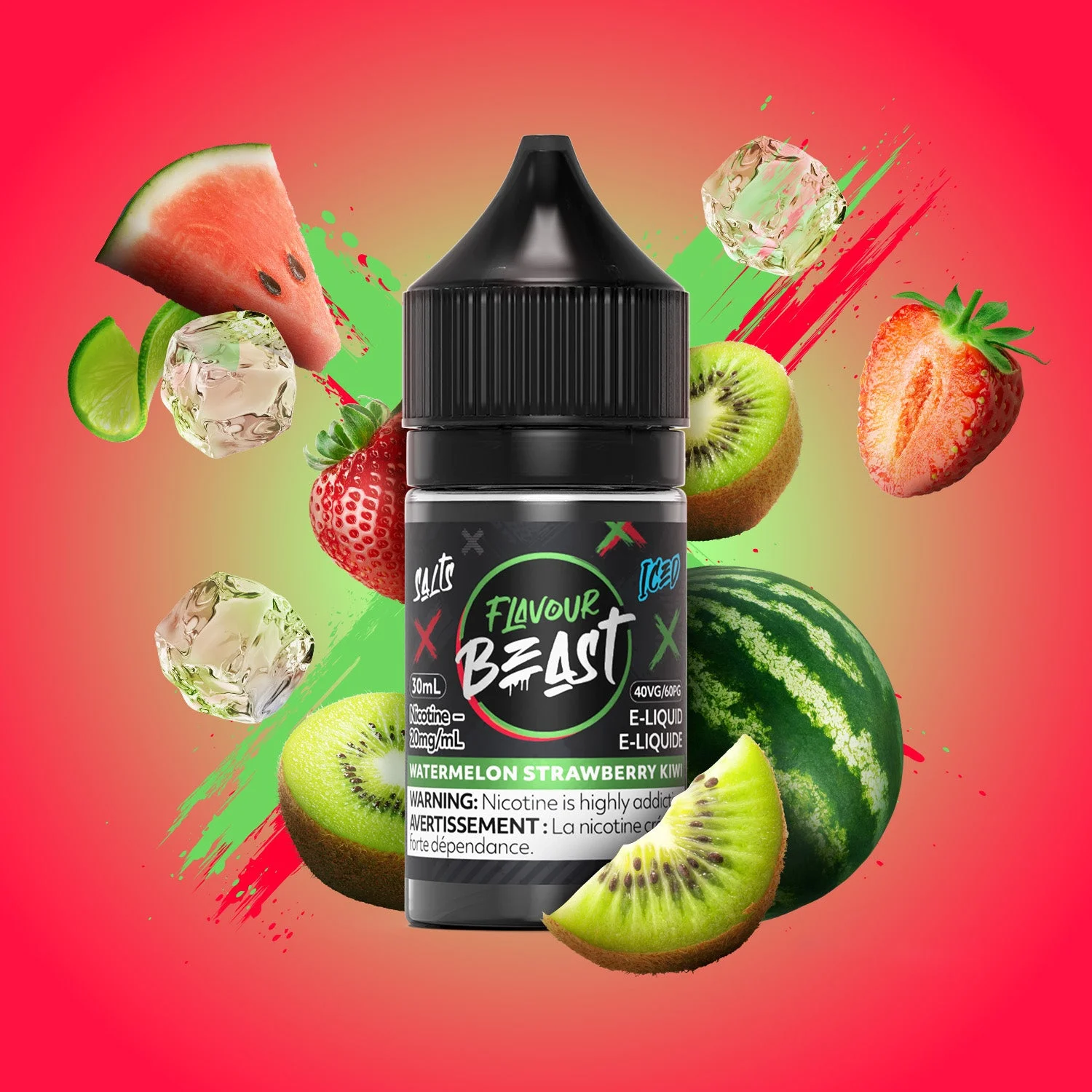FLAVOUR BEAST 20MG ICED WATERMELON STRAWBERRY KIWI ICED WATERMELON STRAWBERRY KIWI FLAVOUR BEAST E-Liquids 12-20mg available at Puff N Pass Vapes in Abbotsford BC