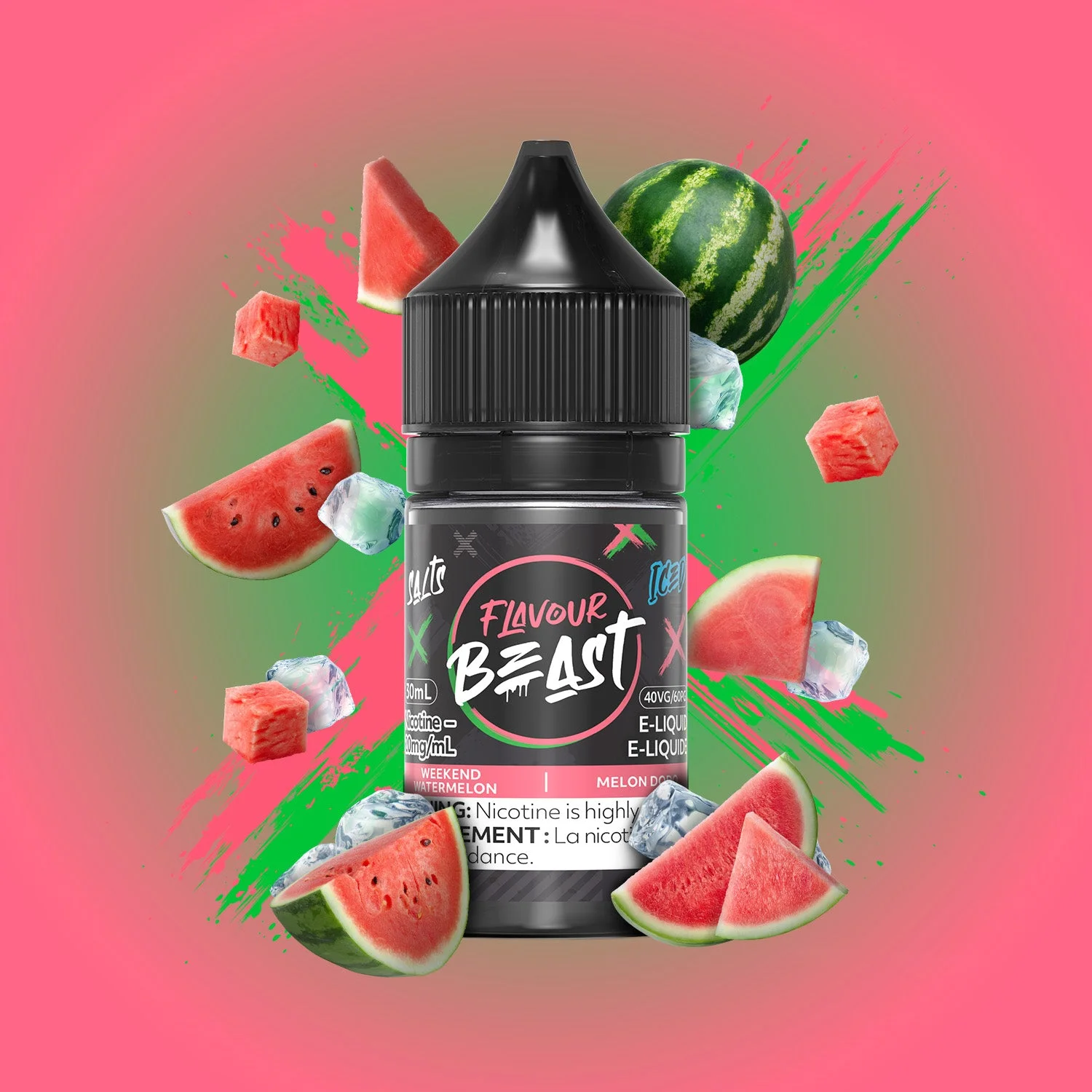 FLAVOUR BEAST 20MG ICED WEEKEND WATERMELON ICED WEEKEND WATERMELON FLAVOUR BEAST E-Liquids 12-20mg available at Puff N Pass Vapes in Abbotsford BC