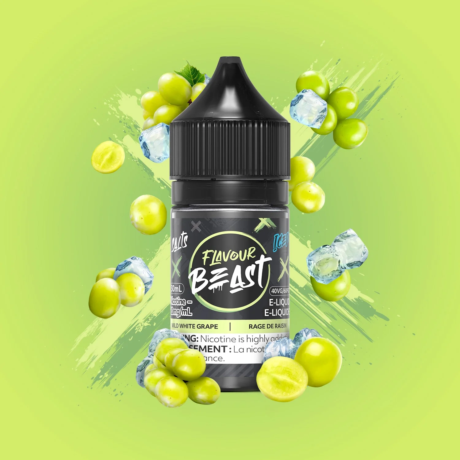 FLAVOUR BEAST 20MG ICED WILD WHITE GRAPE ICED WILD WHITE GRAPE FLAVOUR BEAST E-Liquids 12-20mg available at Puff N Pass Vapes in Abbotsford BC
