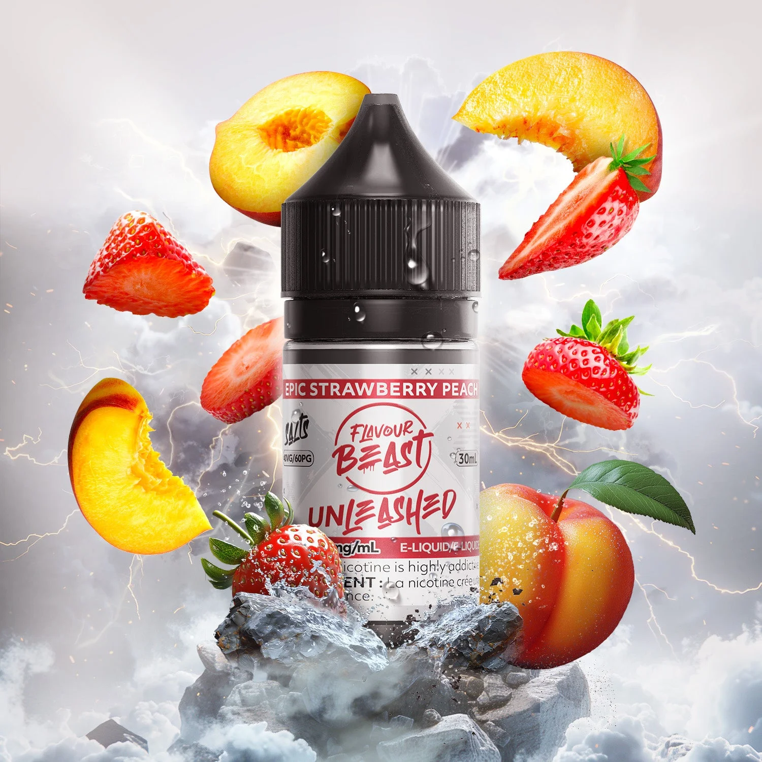 FLAVOUR BEAST 20MG UNLEASHED EPIC STRAWBERRY PEACH UNLEASHED EPIC STRAWBERRY PEACH FLAVOUR BEAST E-Liquids 12-20mg available at Puff N Pass Vapes in Abbotsford BC