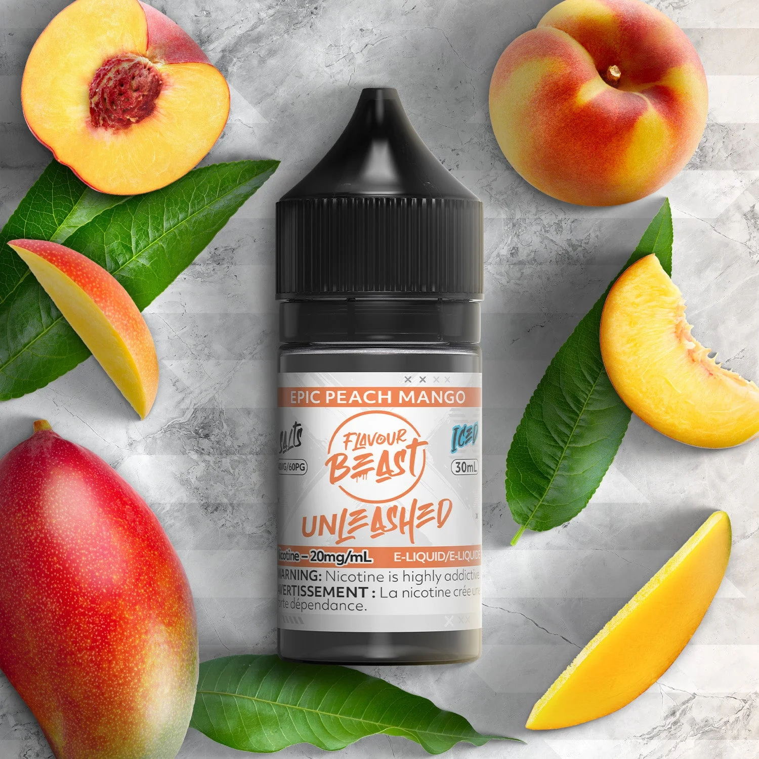 FLAVOUR BEAST 20MG UNLEASHED ICED EPIC PEACH MANGO UNLEASHED ICED EPIC PEACH MANGO FLAVOUR BEAST E-Liquids 12-20mg available at Puff N Pass Vapes in Abbotsford BC