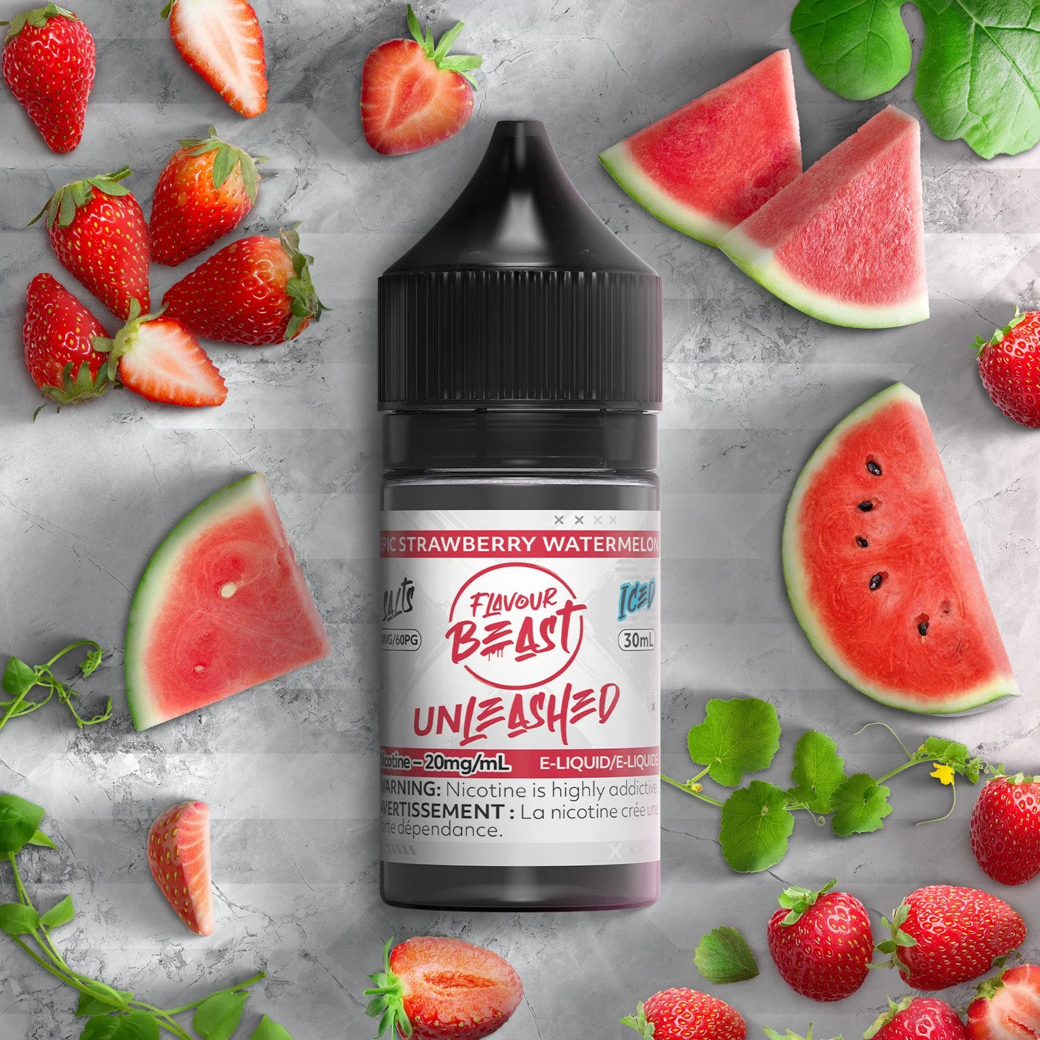 FLAVOUR BEAST 20MG UNLEASHED ICED EPIC STRAWBERRY WATERMELON UNLEASHED ICED EPIC STRAWBERRY WATERMELON FLAVOUR BEAST E-Liquids 12-20mg available at Puff N Pass Vapes in Abbotsford BC