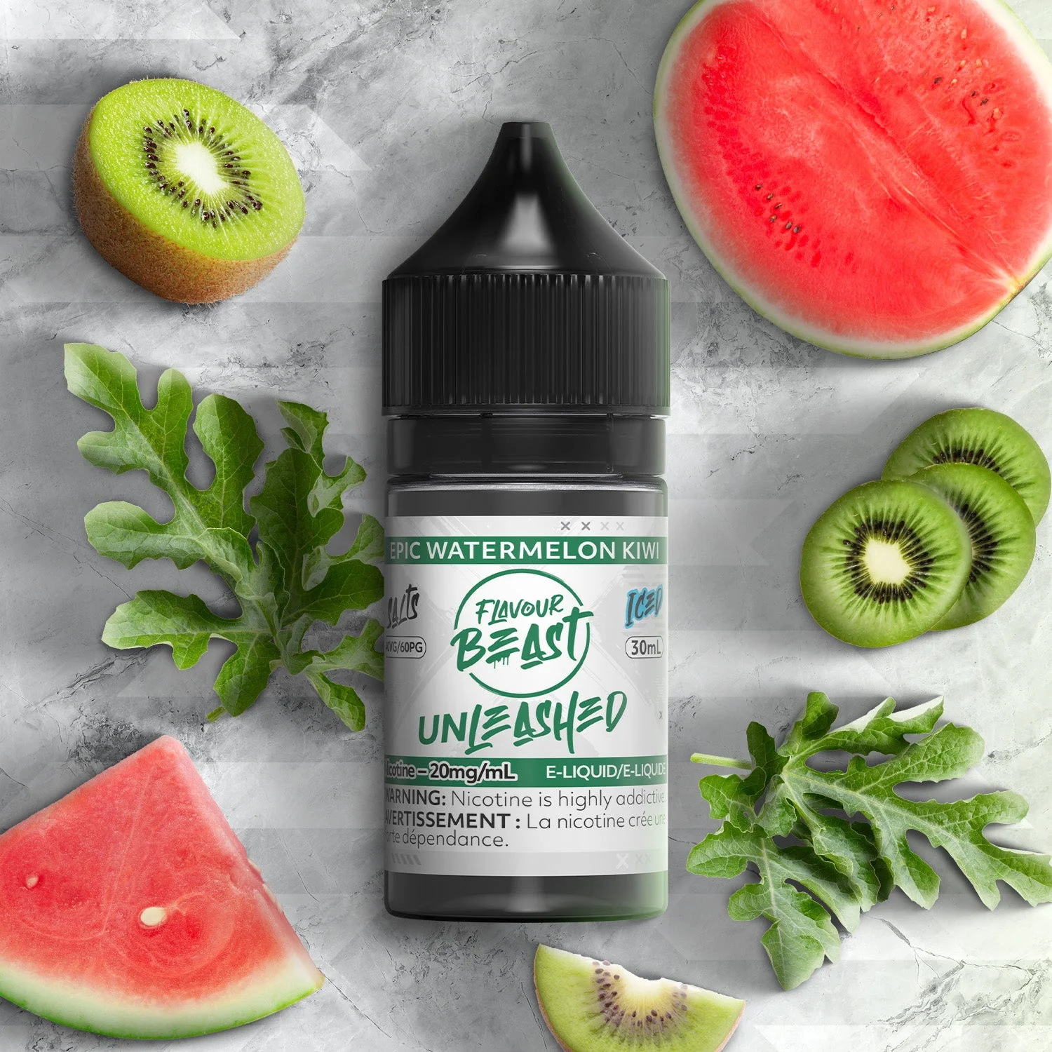 FLAVOUR BEAST 20MG UNLEASHED ICED EPIC WATERMELON KIWI UNLEASHED ICED EPIC WATERMELON KIWI FLAVOUR BEAST E-Liquids 12-20mg available at Puff N Pass Vapes in Abbotsford BC