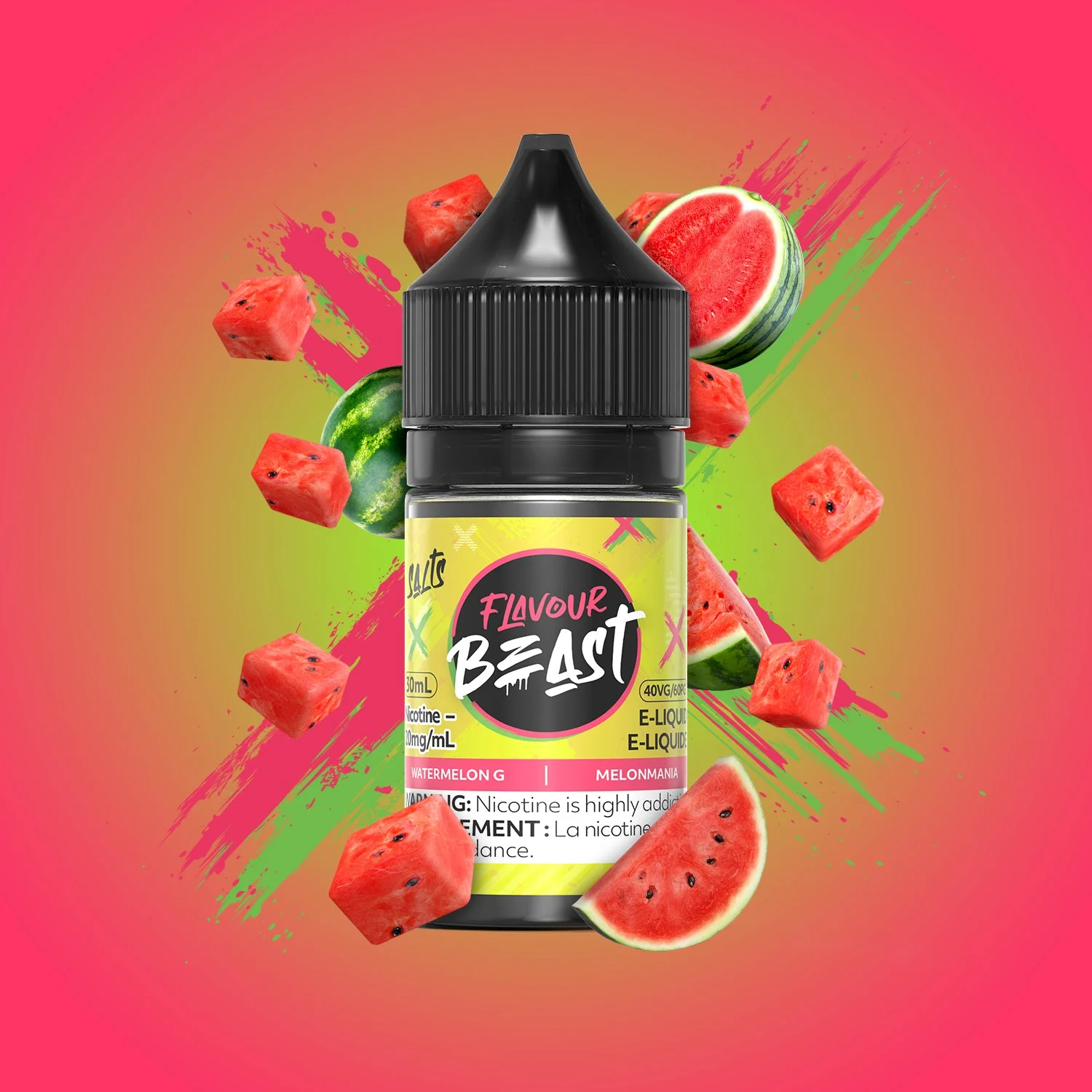 FLAVOUR BEAST 20MG WATERMELON G WATERMELON G FLAVOUR BEAST E-Liquids 12-20mg available at Puff N Pass Vapes in Abbotsford BC
