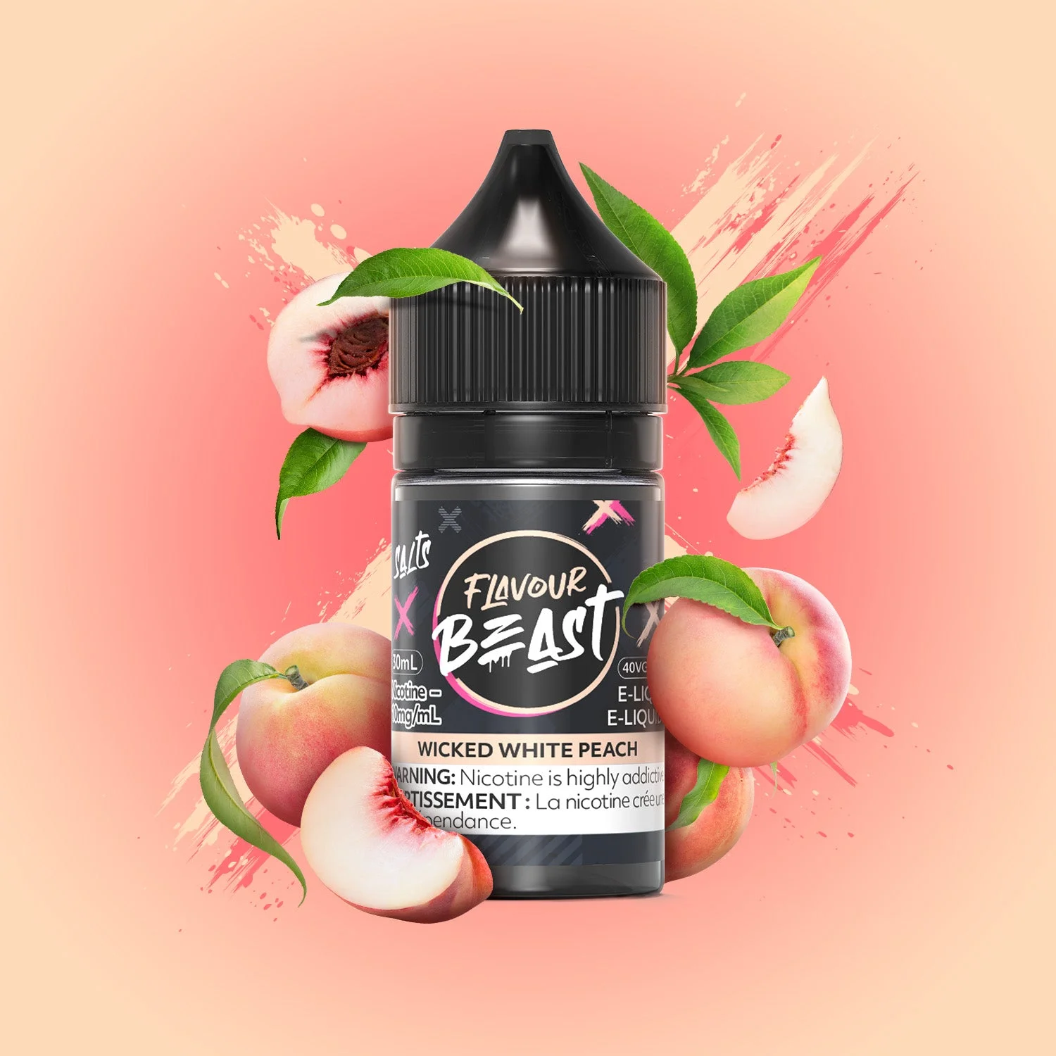 FLAVOUR BEAST 20MG WICKED WHITE PEACH WICKED WHITE PEACH FLAVOUR BEAST E-Liquids 12-20mg available at Puff N Pass Vapes in Abbotsford BC