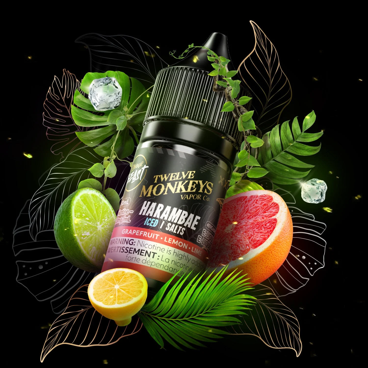 FLAVOUR BEAST X 12 MONKEYS 20MG ICED HARAMBAE 12 MONKEYS ICED HARAMBAE FLAVOUR BEAST E-Liquids 12-20mg available at Puff N Pass Vapes in Abbotsford BC