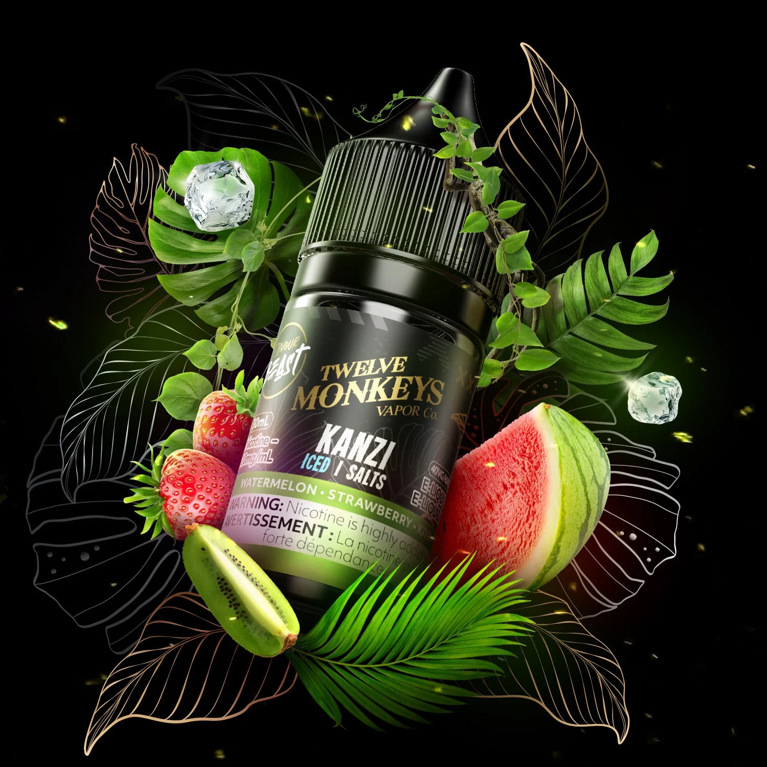 FLAVOUR BEAST X 12 MONKEYS 20MG ICED KANZI 12 MONKEYS ICED KANZI FLAVOUR BEAST E-Liquids 12-20mg available at Puff N Pass Vapes in Abbotsford BC