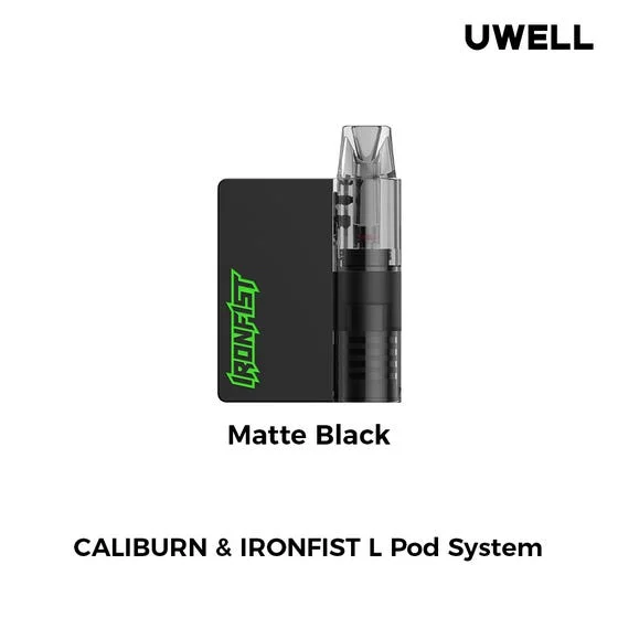 UWELL CALIBURN & IRONFIST L MATTE BLACK IRONFIST L MATTE BLACK UWELL CALIBURN Refillable Vapes available at Puff N Pass Vapes in Abbotsford BC