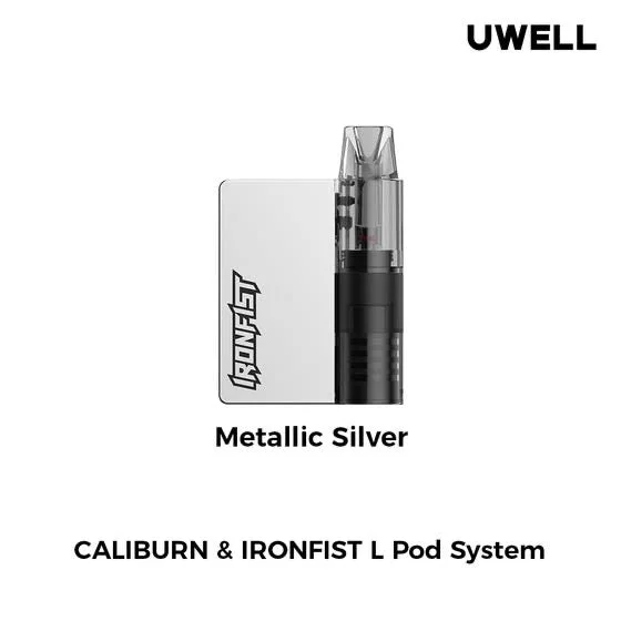 UWELL CALIBURN & IRONFIST L METALLIC SILVER IRONFIST L METALLIC SILVER UWELL CALIBURN Refillable Vapes available at Puff N Pass Vapes in Abbotsford BC