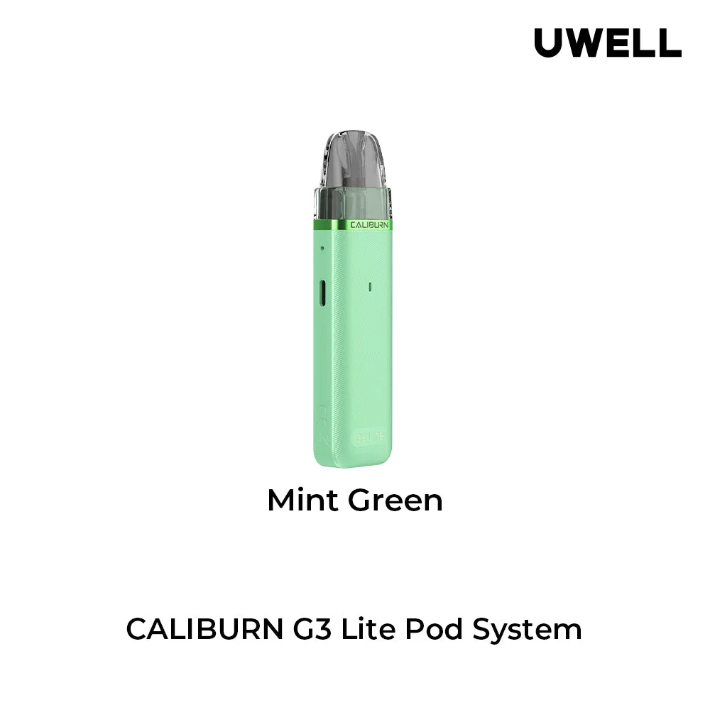 UWELL CALIBURN G3 LITE MINT GREEN LITE MINT GREEN UWELL CALIBURN Refillable Vapes available at Puff N Pass Vapes in Abbotsford BC