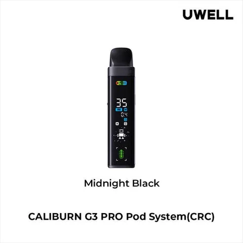 UWELL CALIBURN G3 PRO BLACK LEATHER BLACK LEATHER UWELL CALIBURN Refillable Vapes available at Puff N Pass Vapes in Abbotsford BC
