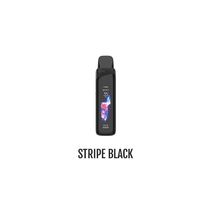 UWELL CALIBURN G4 PRO STRIPE BLACK STRIPE BLACK UWELL CALIBURN Refillable Vapes available at Puff N Pass Vapes in Abbotsford BC