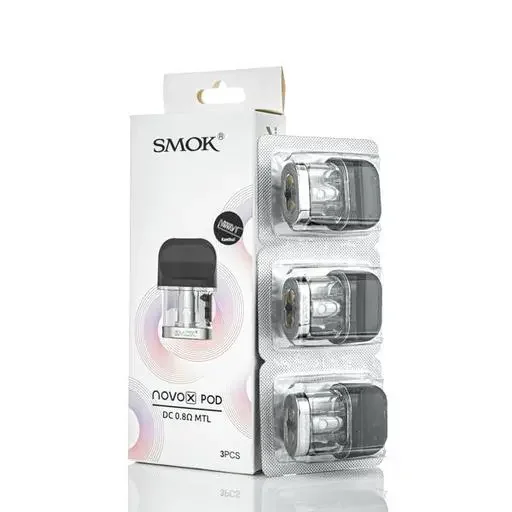 SMOK NOVO X POD MESHED 0.8 MESHED 0.8 SMOK NOVO Refillable Vape Pods & Coils available at Puff N Pass Vapes in Abbotsford BC