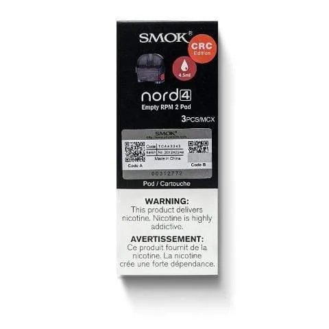 SMOK NORD 4 RPM 2 POD SINGLES 4 RPM 2 SMOK NORD Refillable Pods & Coils Singles available at Puff N Pass Vapes in Abbotsford BC