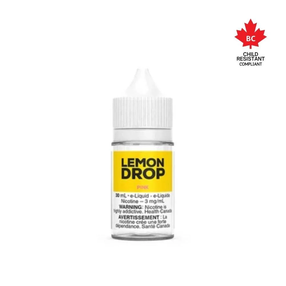 LEMON DROP 0.1 30ML PINK PINK LEMON DROP E-Liquids 0.1-10mg available at Puff N Pass Vapes in Abbotsford BC