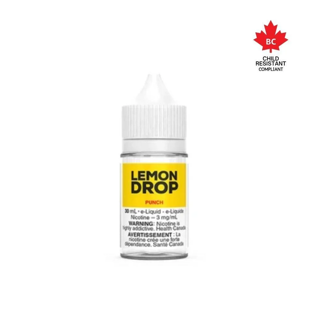 LEMON DROP 0.1 30ML PUNCH PUNCH LEMON DROP E-Liquids 0.1-10mg available at Puff N Pass Vapes in Abbotsford BC