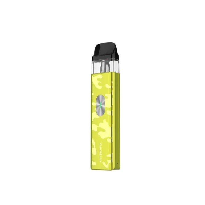 VAPORESSO XROS 4 MINI CAMO YELLOW 4 CAMO YELLOW VAPORESSO XROS Refillable Vapes available at Puff N Pass Vapes in Abbotsford BC