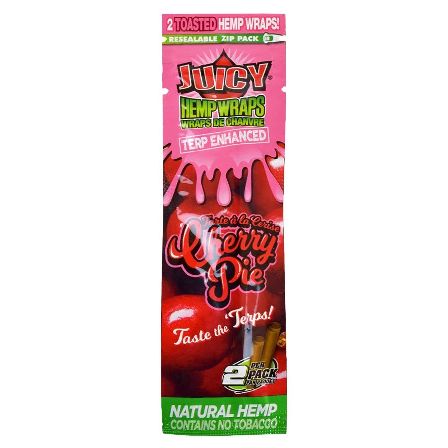 JUICY JAYS HEMP WRAPS 2PK CHERRY PIE JAYS HEMP WRAPS CHERRY PIE JUICY Hemp Wraps & Cones available at Puff N Pass Vapes in Abbotsford BC
