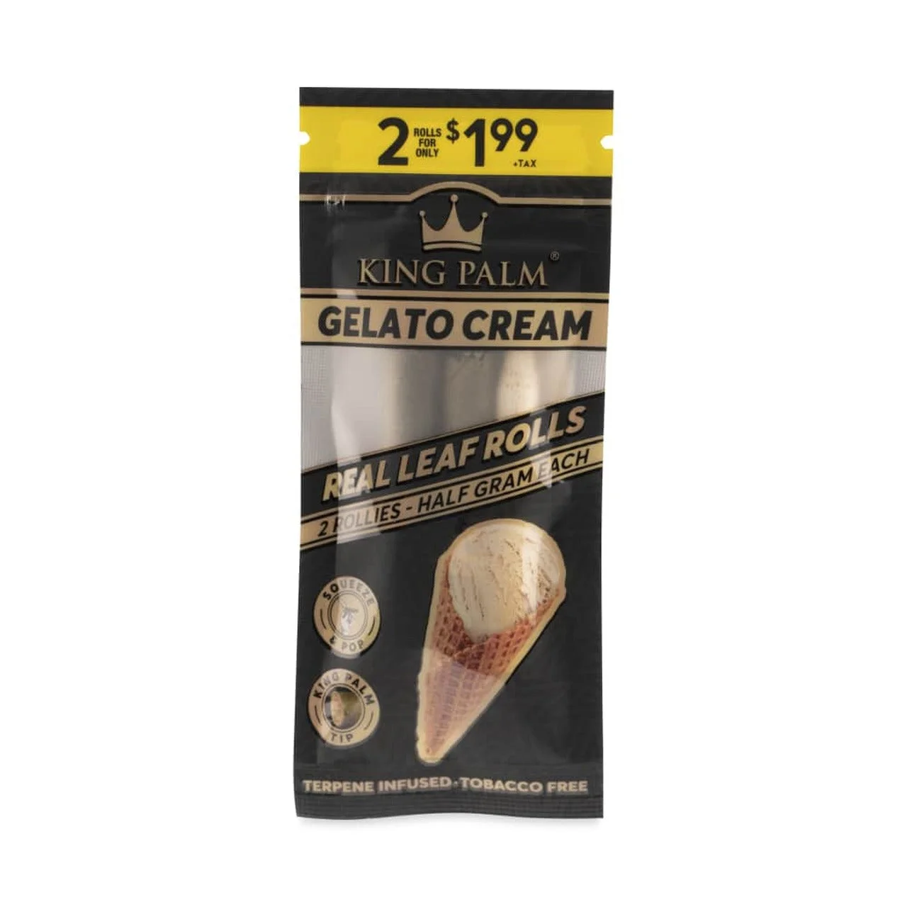 KING PALM GELATO CREAM 2PK GELATO CREAM KING PALM Hemp Wraps & Cones available at Puff N Pass Vapes in Abbotsford BC