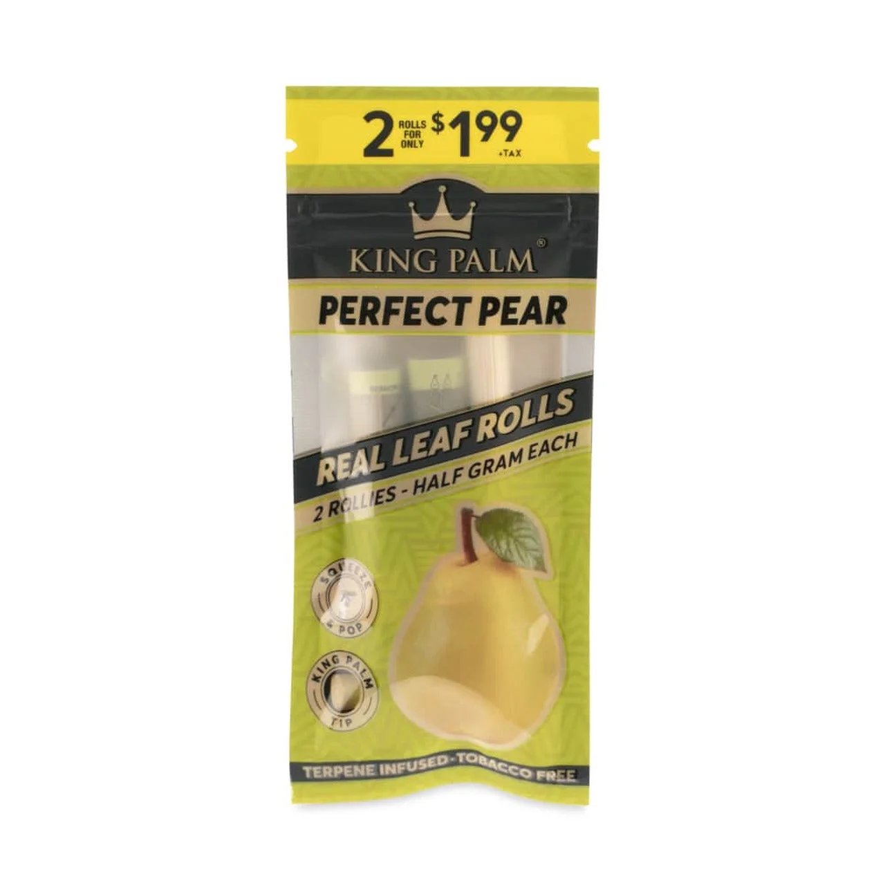 KING PALM PERFECT PEAR 2PK PERFECT PEAR KING PALM Hemp Wraps & Cones available at Puff N Pass Vapes in Abbotsford BC