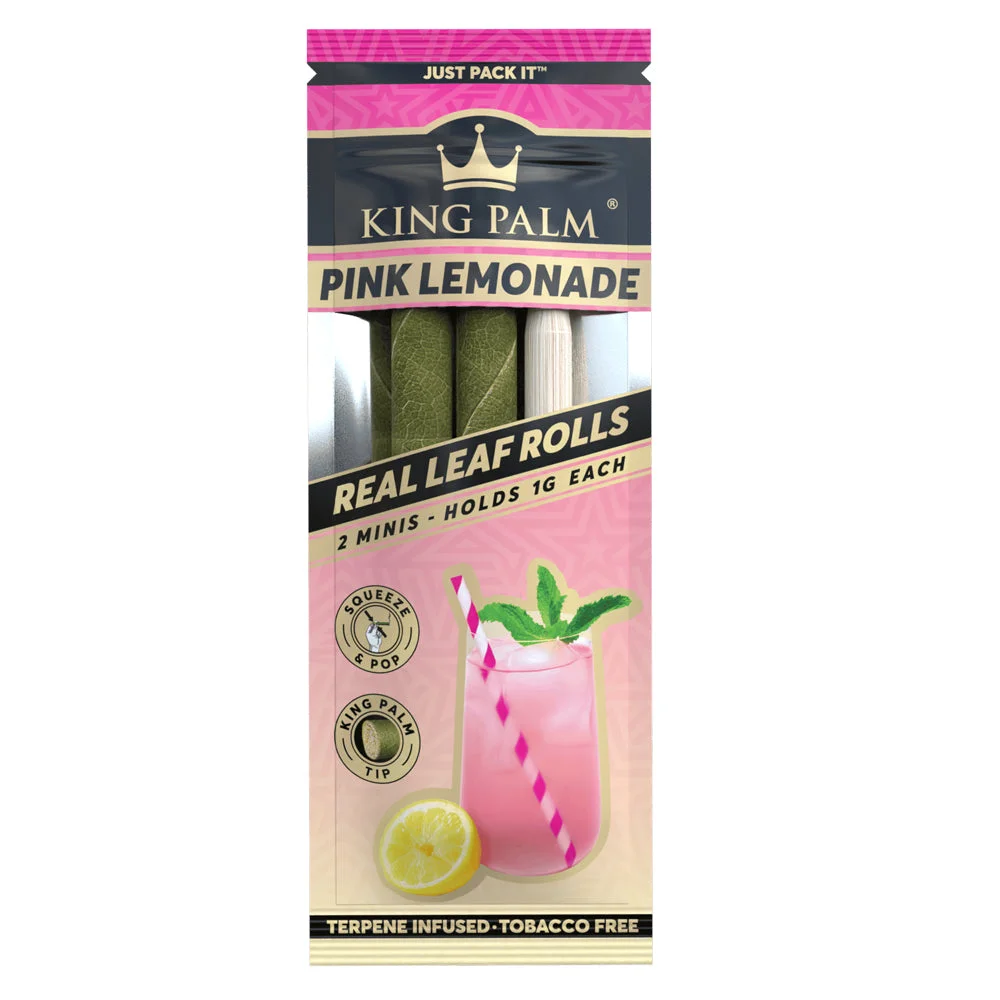 KING PALM PINK LEMONADE 2PK PINK LEMONADE KING PALM Hemp Wraps & Cones available at Puff N Pass Vapes in Abbotsford BC